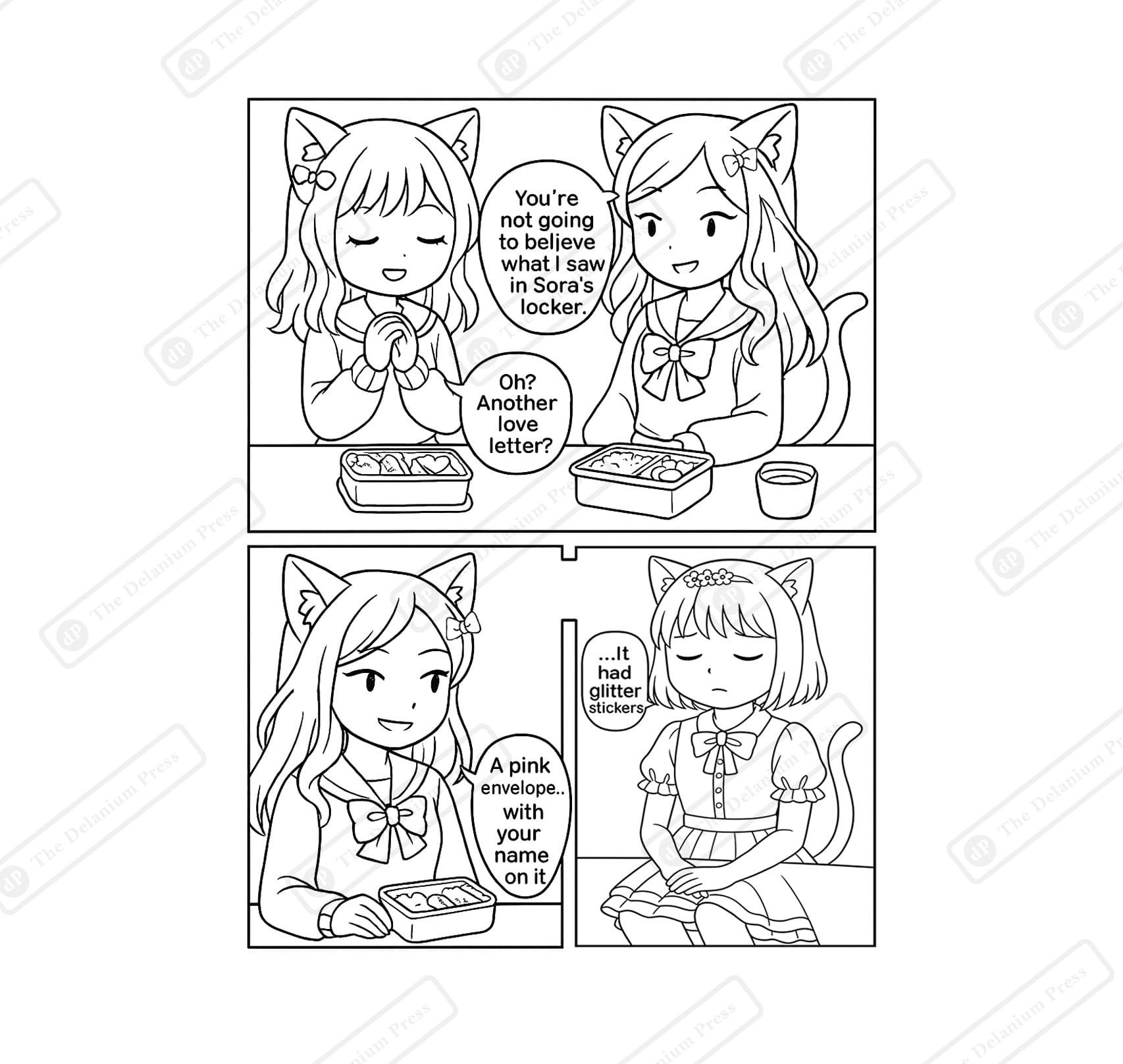 Neko Gossip Secrets - Neko Girls Coloring Drama