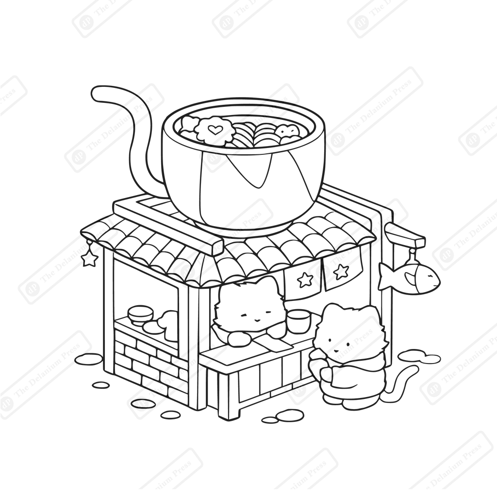 The Catsmos - Cute Cat Coloring Book