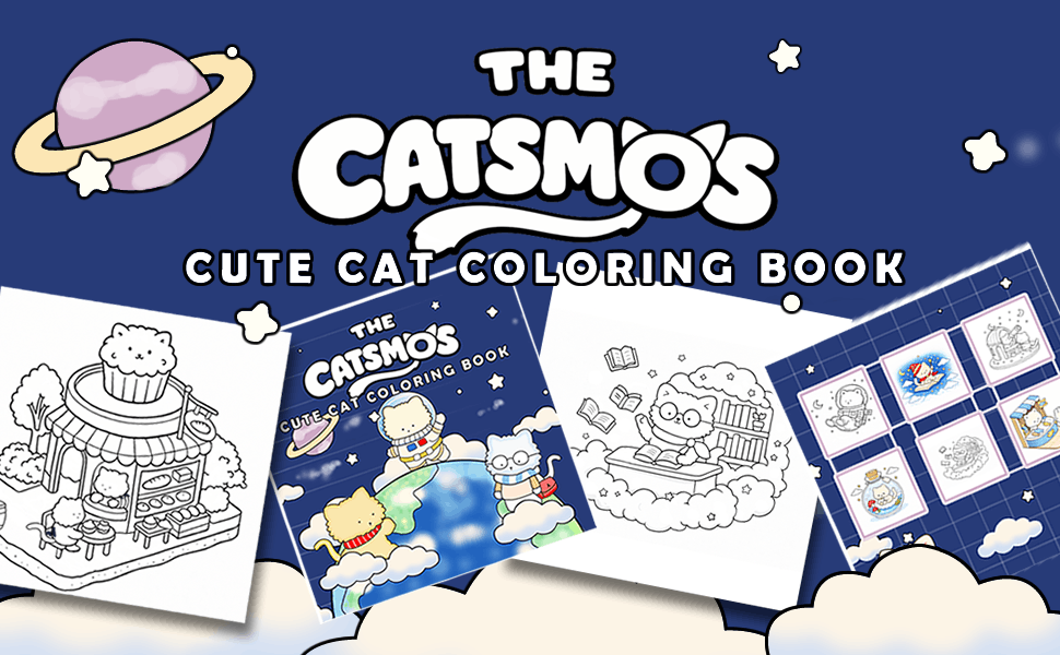 The Catsmos - Cute Cat Coloring Book